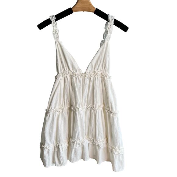 PRINCESS‎ POLLY Romeo Mini Dress White Womens 4 Beachy Birthday Going Out - Picture 2 of 7